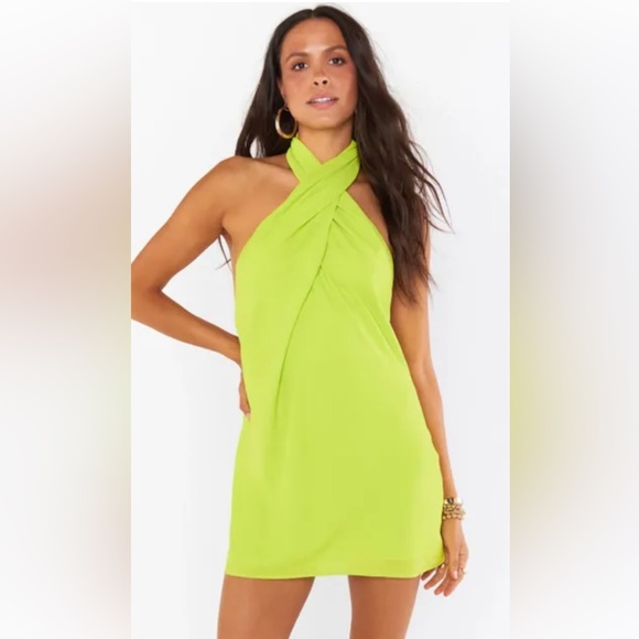 Show Me Your MuMu Dresses & Skirts - Show Me Your Mumu Jasmine Mini Dress in Citrine Green S